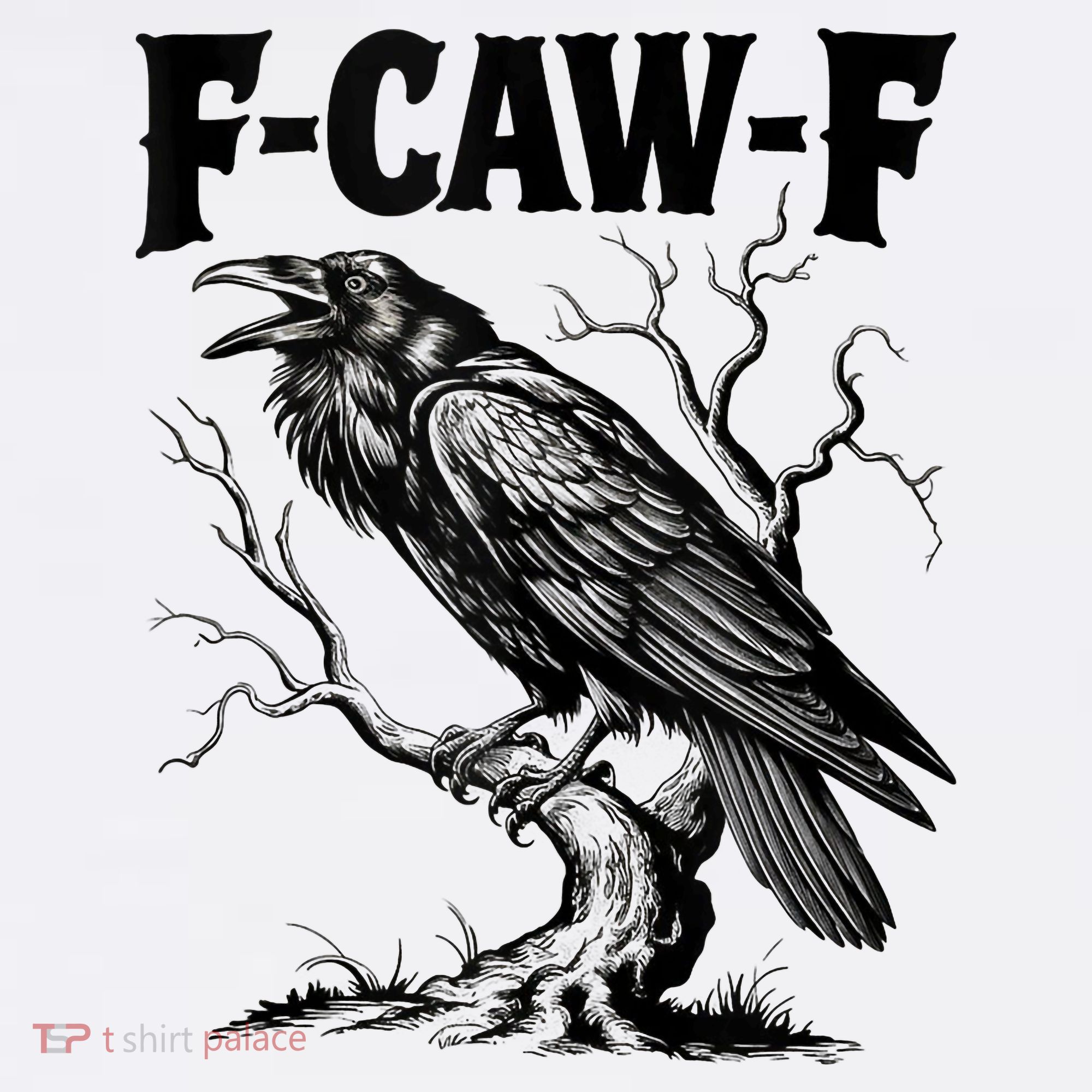Black Crow, F-Caw-F Funny Black Bird Lover Apron