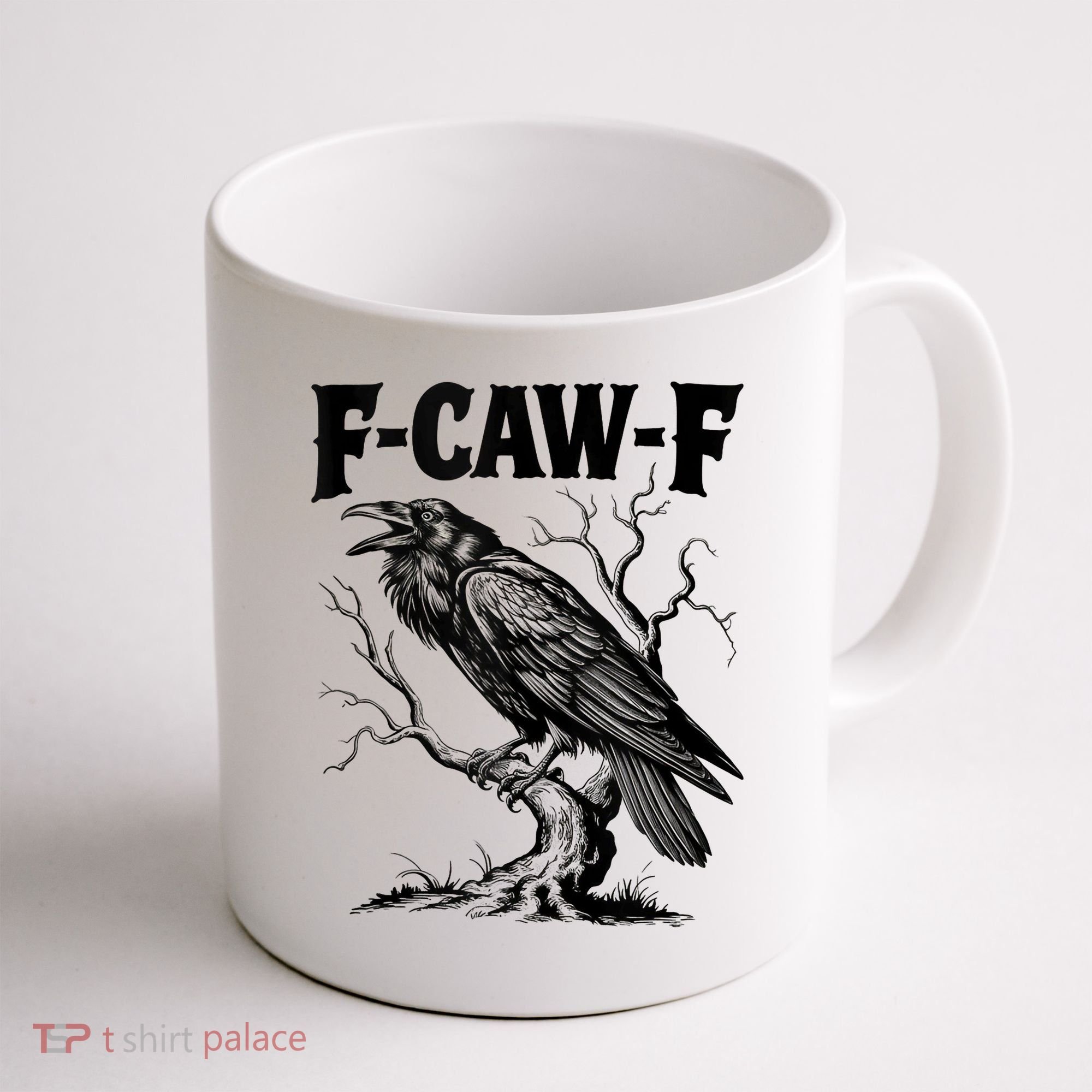 Black Crow, F-Caw-F Funny Black Bird Lover Coffee Mug