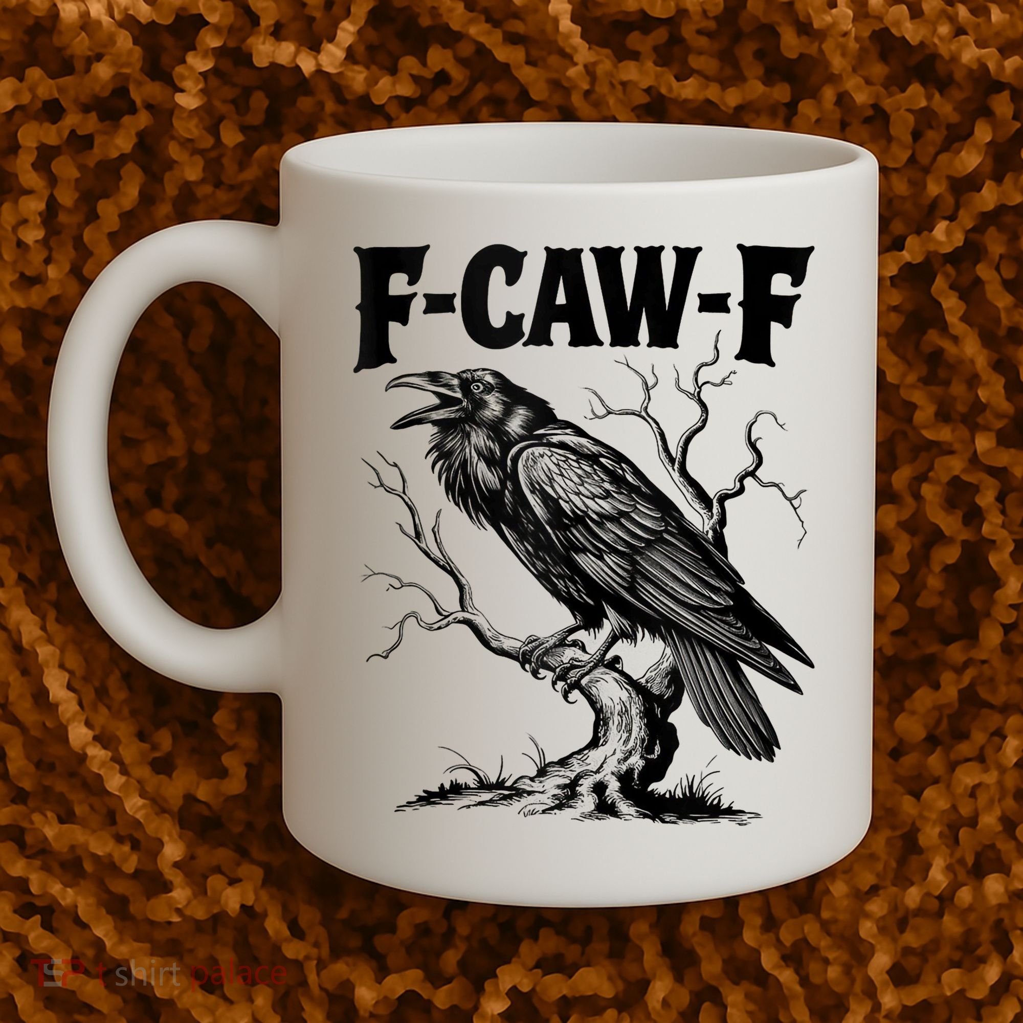 Black Crow, F-Caw-F Funny Black Bird Lover Coffee Mug