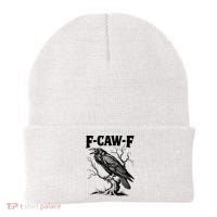 Black Crow, F-Caw-F Funny Black Bird Lover Beanie thumb 0