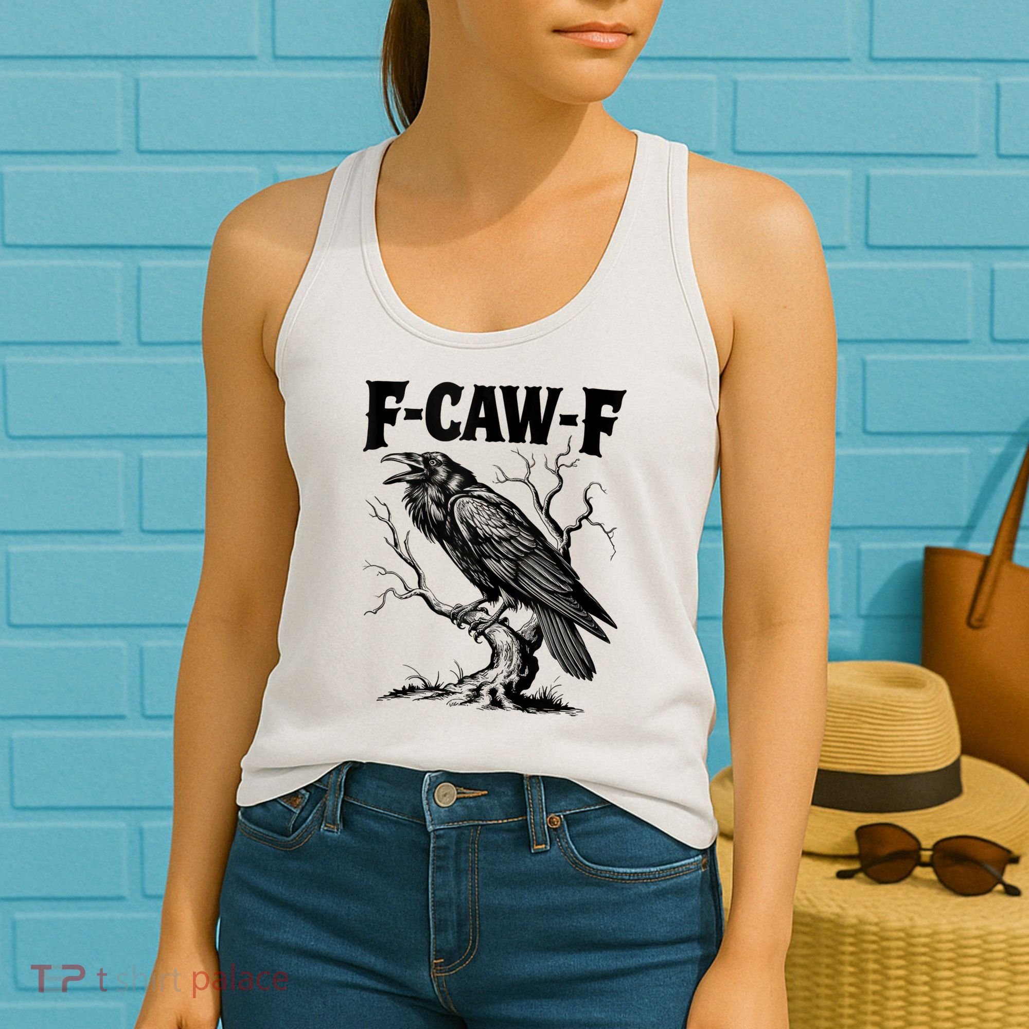 Black Crow, F-Caw-F Funny Black Bird Lover Women's Tank Top