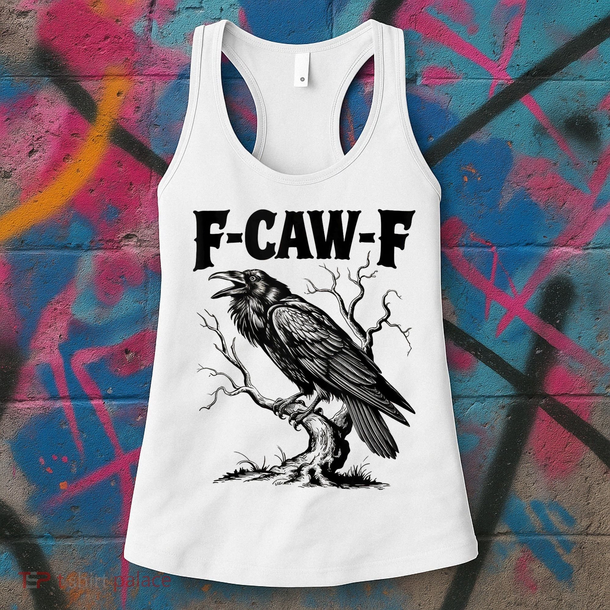 Black Crow, F-Caw-F Funny Black Bird Lover Women's Tank Top