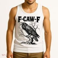 Black Crow, F-Caw-F Funny Black Bird Lover Tank Top thumb 3