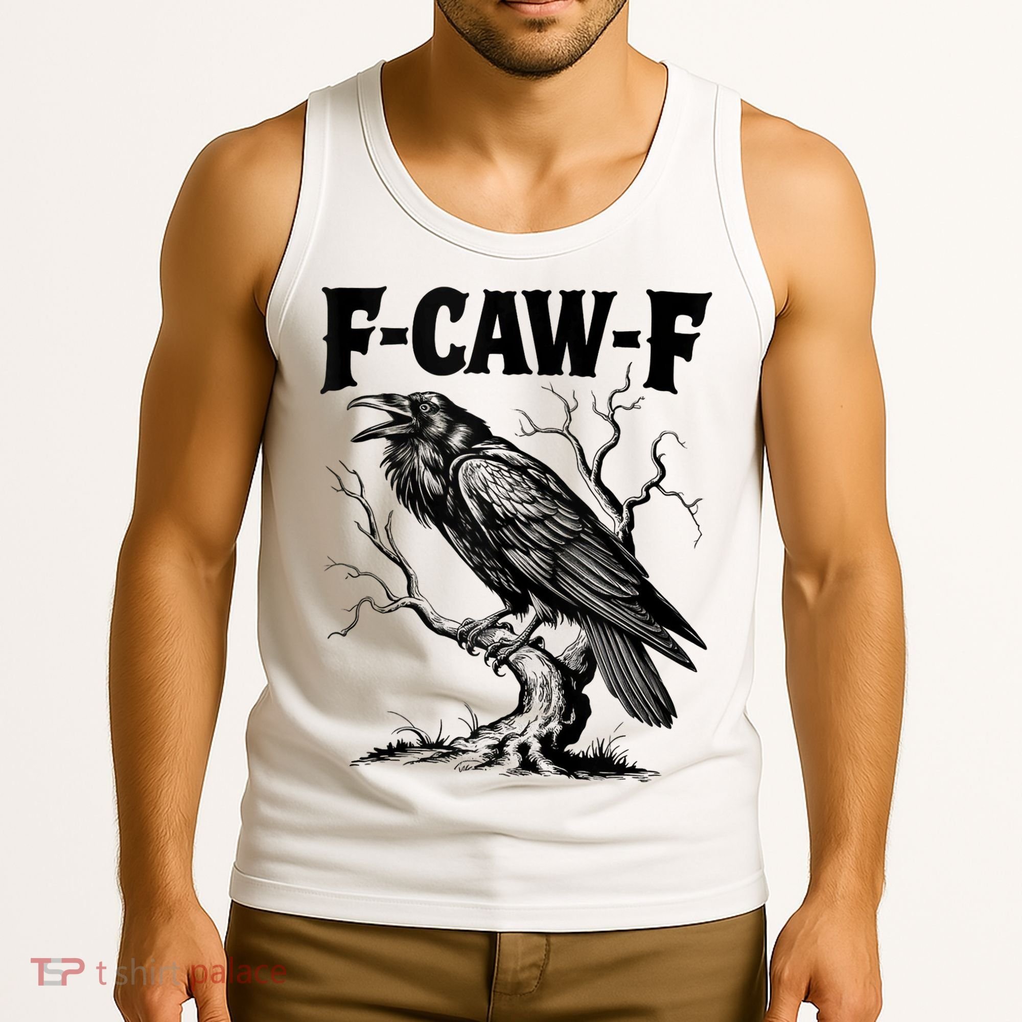 Black Crow, F-Caw-F Funny Black Bird Lover Tank Top