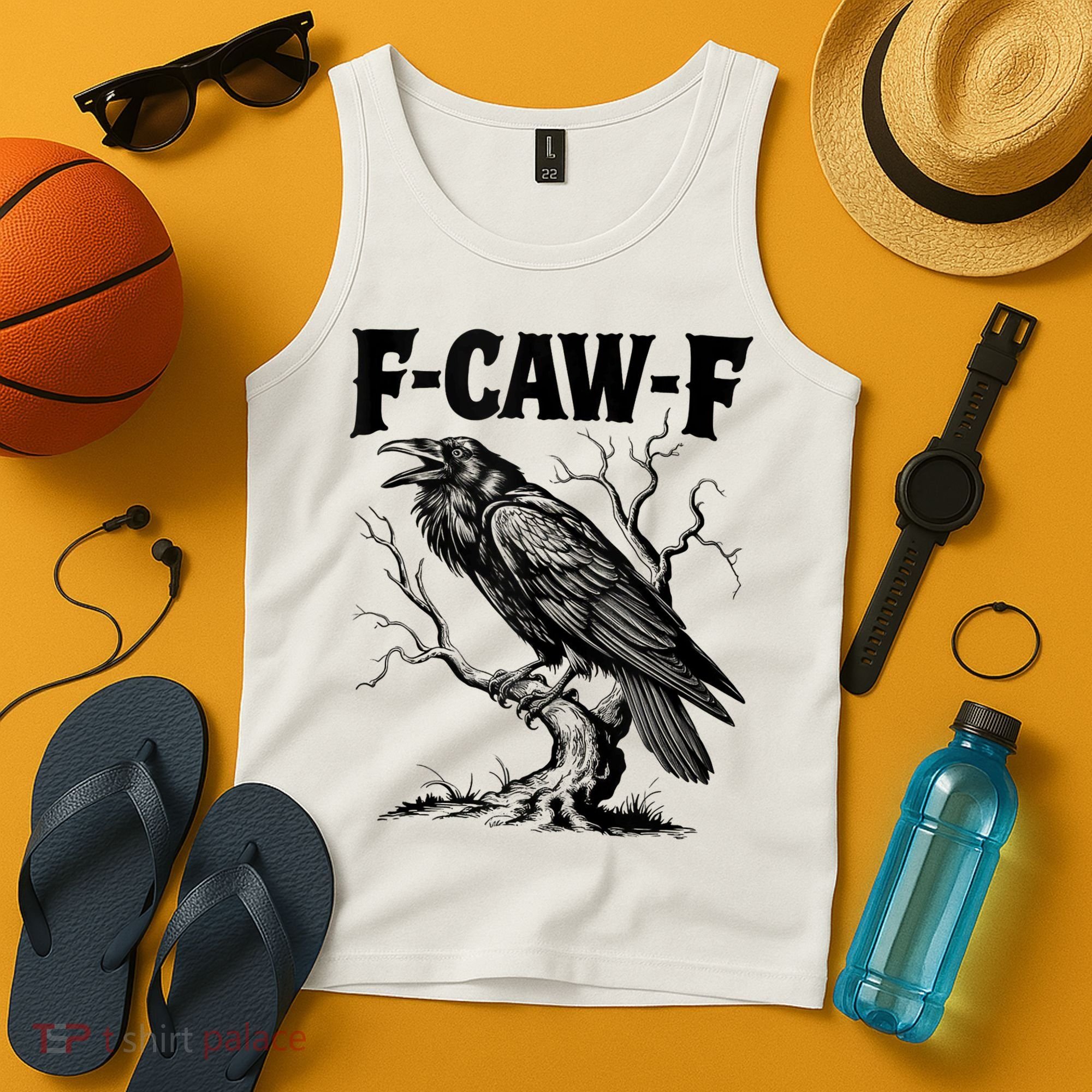 Black Crow, F-Caw-F Funny Black Bird Lover Tank Top