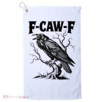 Black Crow, F-Caw-F Funny Black Bird Lover Golf Towel thumb 0