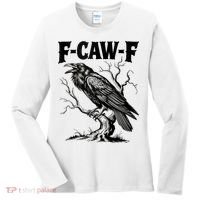Black Crow, F-Caw-F Funny Black Bird Lover Women's Long Sleeve Shirt thumb 0