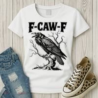 Black Crow, F-Caw-F Funny Black Bird Lover Women's T-Shirt thumb 3