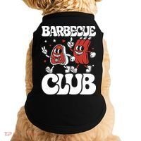 Barbecue Club Funny Cartoon Meat Lovers Retro Doggie Tank thumb 0