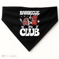 Barbecue Club Funny Cartoon Meat Lovers Retro USA-Made Doggie Bandana thumb 0