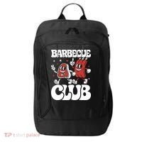 Barbecue Club Funny Cartoon Meat Lovers Retro City Backpack thumb 0