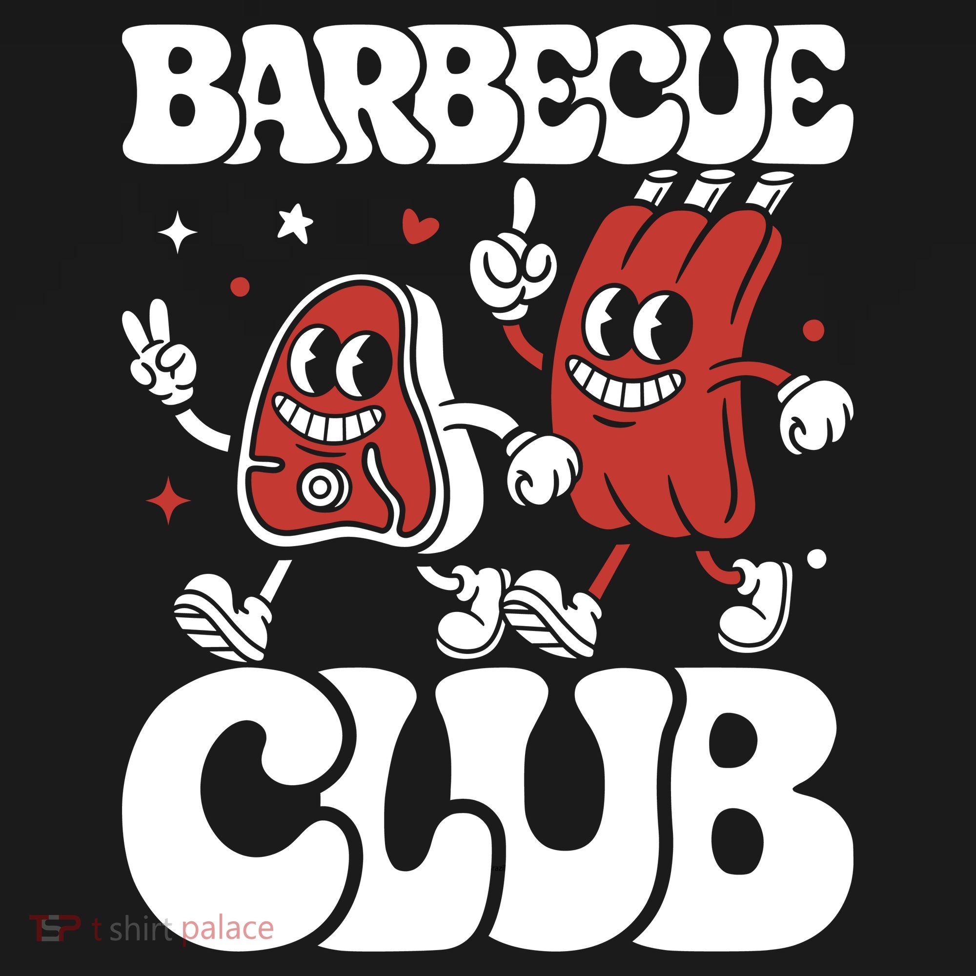 Barbecue Club Funny Cartoon Meat Lovers Retro Women's Hoodie