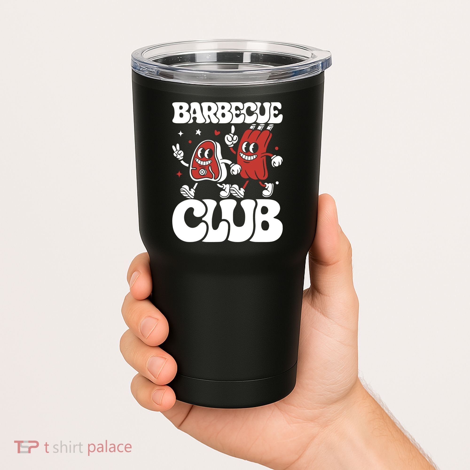 Barbecue Club Funny Cartoon Meat Lovers Retro Tumbler