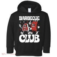 Barbecue Club Funny Cartoon Meat Lovers Retro Toddler Hoodie thumb 0