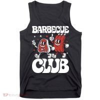 Barbecue Club Funny Cartoon Meat Lovers Retro Tank Top thumb 0