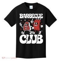 Barbecue Club Funny Cartoon Meat Lovers Retro Kids T-Shirt thumb 0