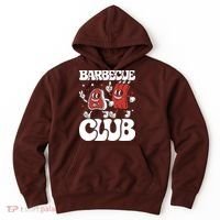 Barbecue Club Funny Cartoon Meat Lovers Retro Hoodie thumb 0