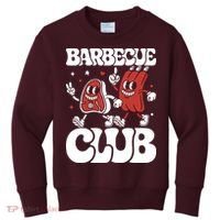 Barbecue Club Funny Cartoon Meat Lovers Retro Kids Sweatshirt thumb 0
