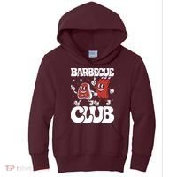 Barbecue Club Funny Cartoon Meat Lovers Retro Kids Hoodie thumb 0