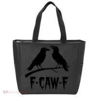 Black Crow, F-Caw-F Funny Black Bird Lover Tote Bag thumb 0