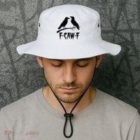 Black Crow, F-Caw-F Funny Black Bird Lover Bucket Hat thumb 2
