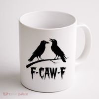 Black Crow, F-Caw-F Funny Black Bird Lover Coffee Mug thumb 1