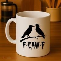 Black Crow, F-Caw-F Funny Black Bird Lover Coffee Mug thumb 4