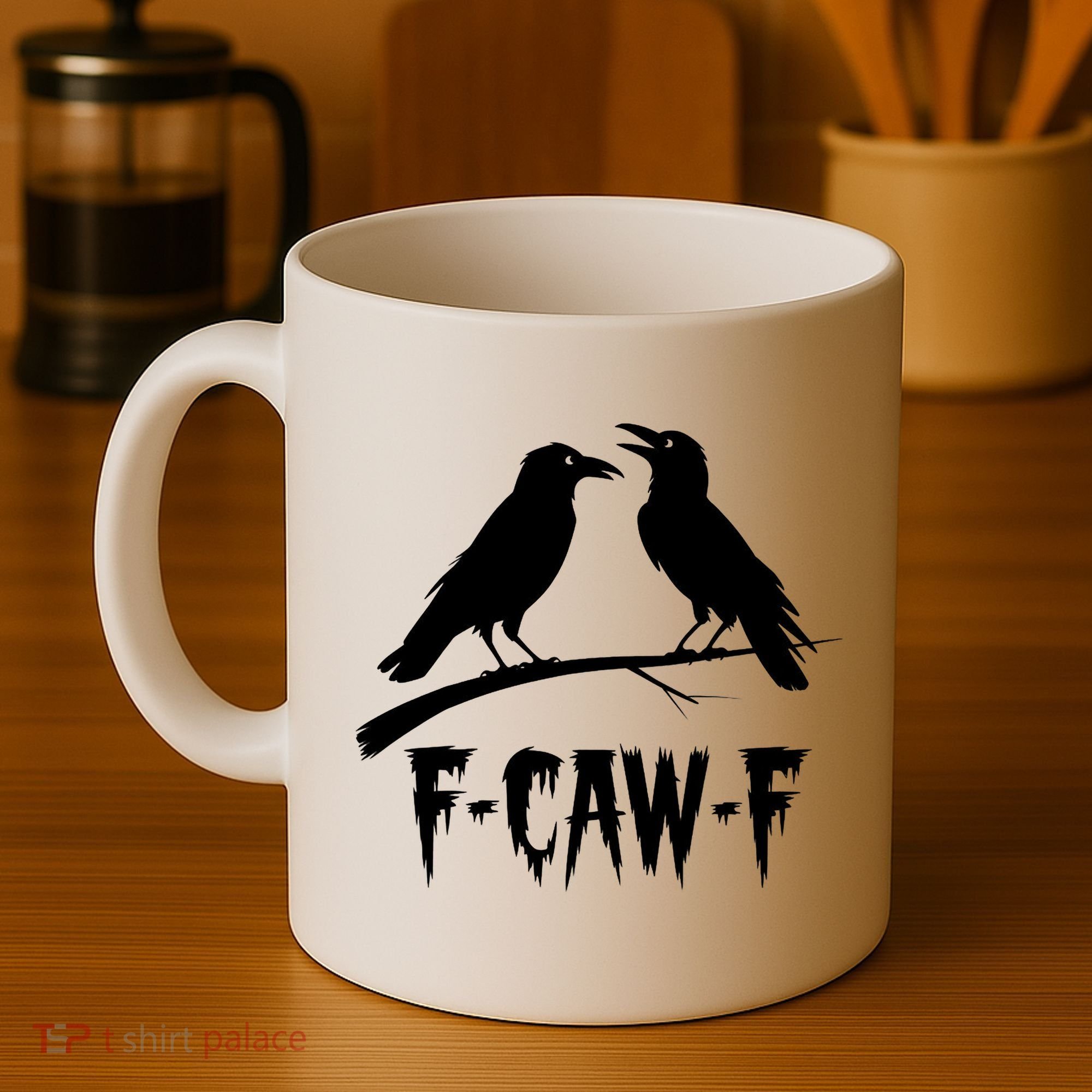 Black Crow, F-Caw-F Funny Black Bird Lover Coffee Mug