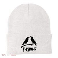 Black Crow, F-Caw-F Funny Black Bird Lover Beanie thumb 0