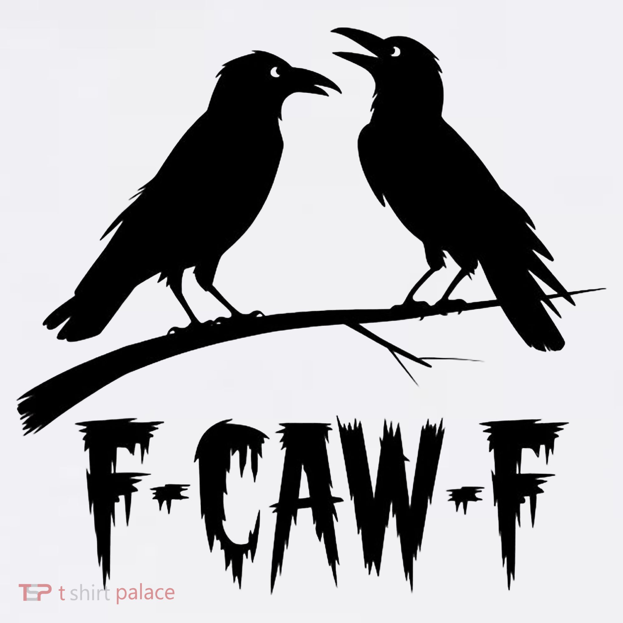 Black Crow, F-Caw-F Funny Black Bird Lover Polo
