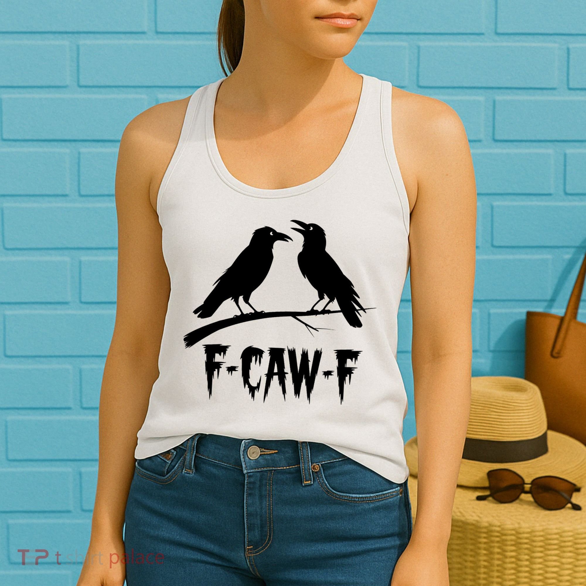 Black Crow, F-Caw-F Funny Black Bird Lover Women's Tank Top