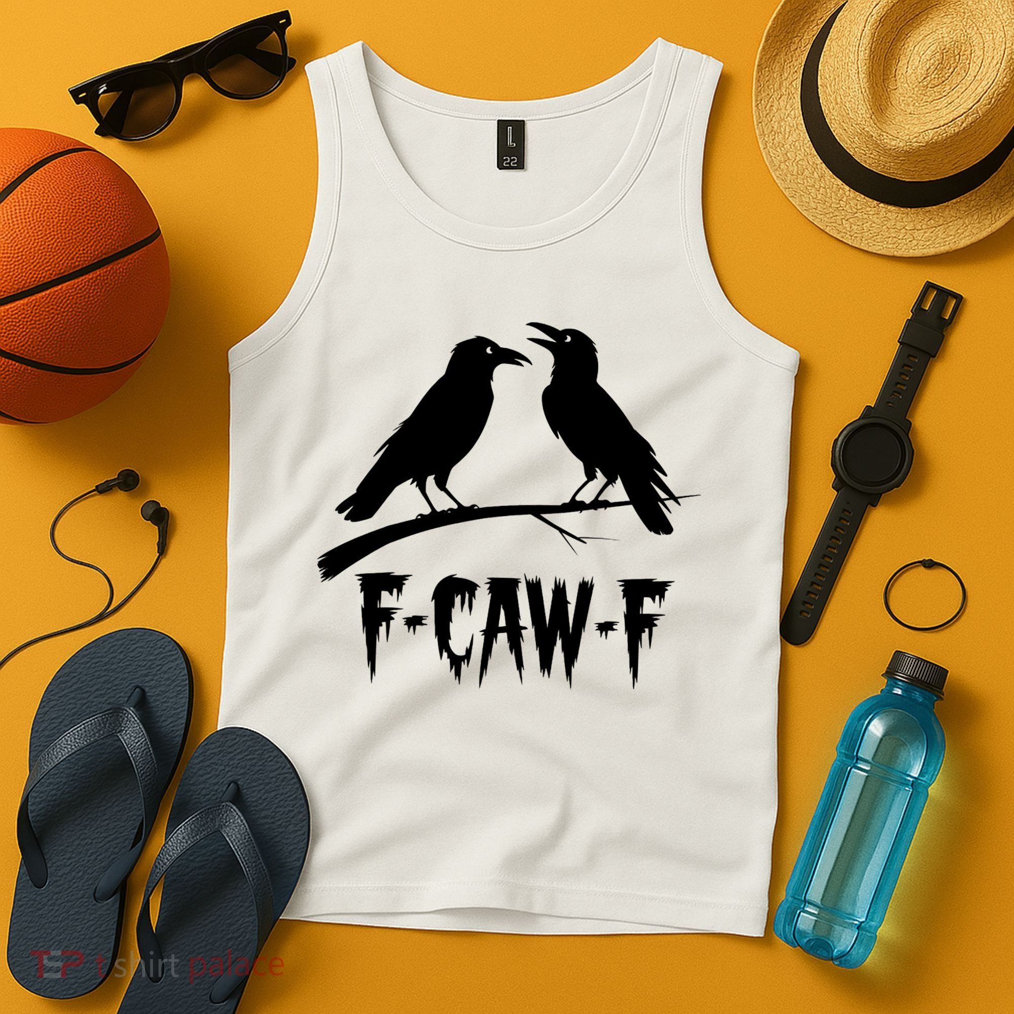 Black Crow, F-Caw-F Funny Black Bird Lover Tank Top
