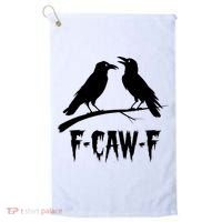 Black Crow, F-Caw-F Funny Black Bird Lover Golf Towel thumb 0