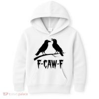 Black Crow, F-Caw-F Funny Black Bird Lover Kids Hoodie thumb 0