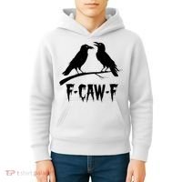 Black Crow, F-Caw-F Funny Black Bird Lover Kids Hoodie thumb 4