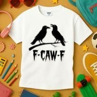 Black Crow, F-Caw-F Funny Black Bird Lover Kids T-Shirt thumb 3