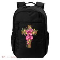 Breast Cancer Fight Boxing Gloves Cross Christian Backpack thumb 0
