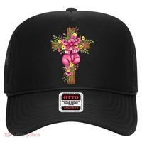 Breast Cancer Fight Boxing Gloves Cross Christian Hat thumb 0