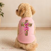 Breast Cancer Fight Boxing Gloves Cross Christian Doggie Tank thumb 2