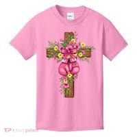 Breast Cancer Fight Boxing Gloves Cross Christian Kids T-Shirt thumb 0