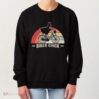 Biker Chick Funny Chicken Bicycle Art Women's Sweatshirt thumb 0