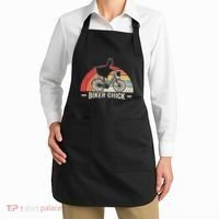 Biker Chick Funny Chicken Bicycle Art Apron thumb 2