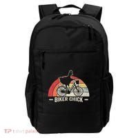 Biker Chick Funny Chicken Bicycle Art Backpack thumb 0