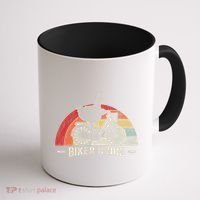 Biker Chick Funny Chicken Bicycle Art Coffee Mug thumb 1