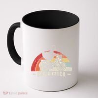 Biker Chick Funny Chicken Bicycle Art Coffee Mug thumb 0