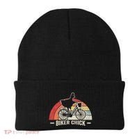 Biker Chick Funny Chicken Bicycle Art Beanie thumb 0