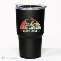 Biker Chick Funny Chicken Bicycle Art Tumbler thumb 0