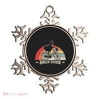Biker Chick Funny Chicken Bicycle Art Ornament thumb 0