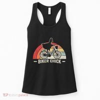 Biker Chick Funny Chicken Bicycle Art Women's Tank Top thumb 0
