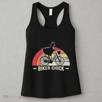 Biker Chick Funny Chicken Bicycle Art Women's Tank Top thumb 3